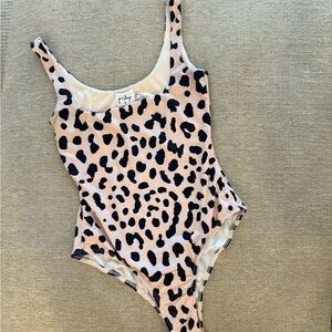 Princess Polly Leopard Print Bodysuit - Black and Tan